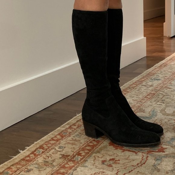 Prada black suede leather western boots - Picture 6 of 9
